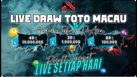 live draw macau 4d 5d|Macau4D.